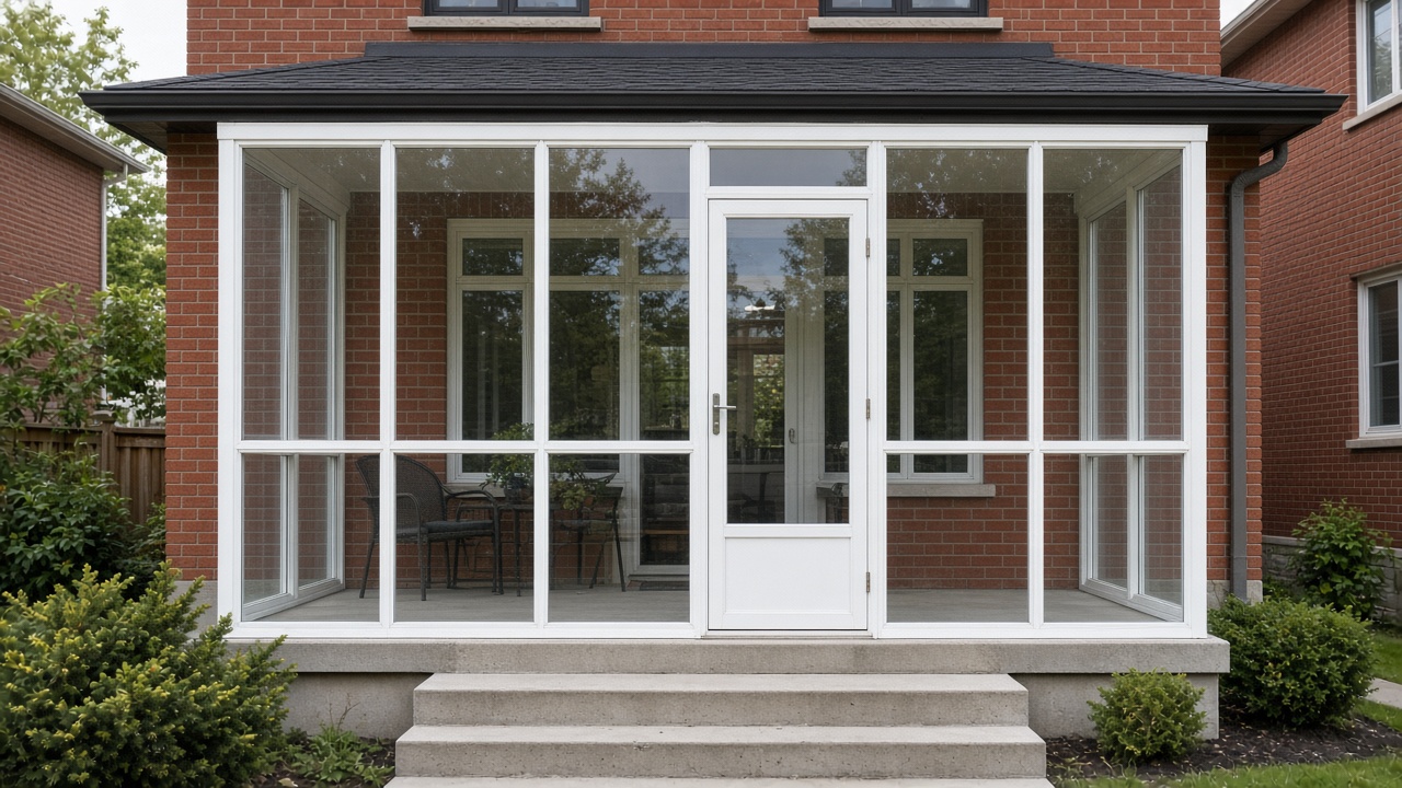 Front porch aluminum enclosure