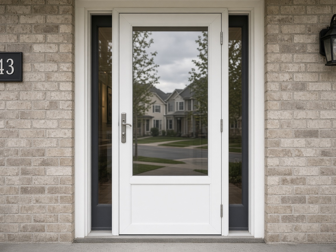 Extended view aluminum storm door
